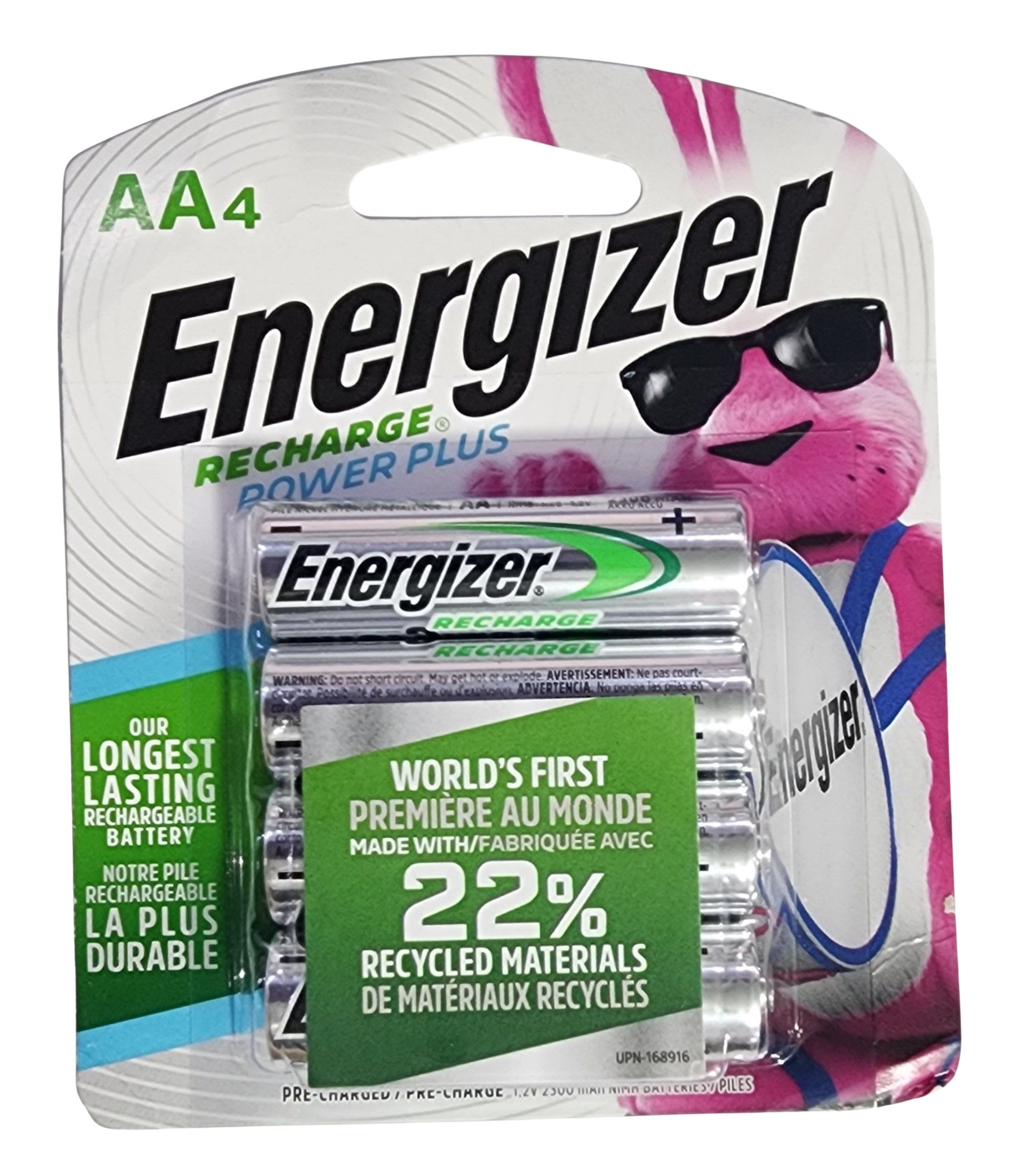PACK DE 4 PILAS ENERGIZER RECARGABLES DOBLE A (AA) 1.2V 2300mAh 