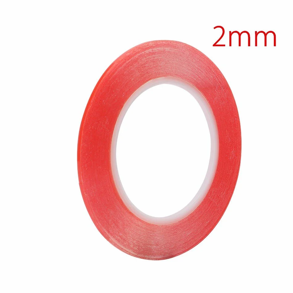 CINTA ADHESIVA DOBLE CARA - ROJA - DE 3 MM